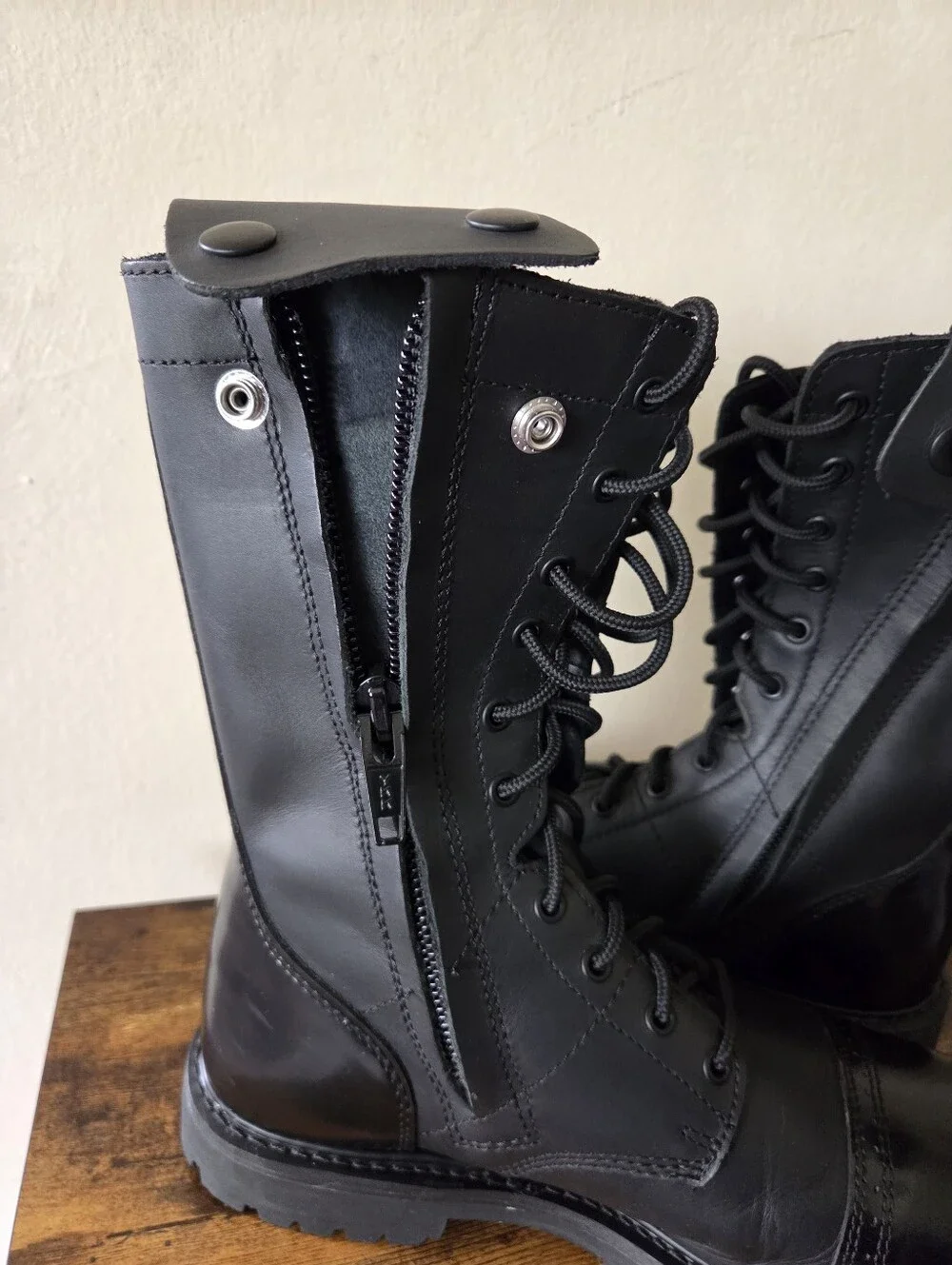 Bates E02184 Military Paratrooper 11” Side Zip Black Boots Men’s Size 10